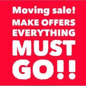Red Moving Sale Sign